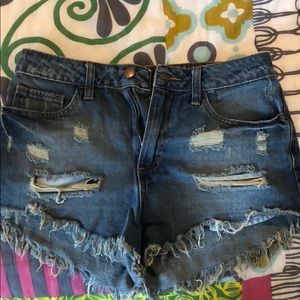 Cheeky High Waisted Jean Shorts